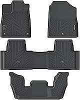 Vista 2 de Alfombrillas para Honda Pilot 2023, 2024, 2025, 2026, protección para todo tipo de clima, forros de goma TPE para Honda Pilot 2023-2026, accesorios