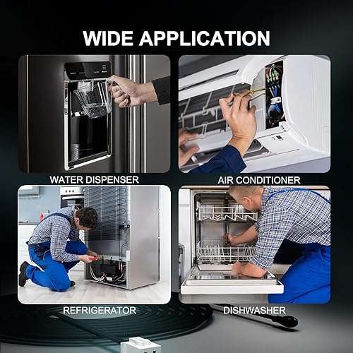 Miniatura 7 de DROK Sonda de sensor de temperatura de 10 K, 5 piezas, 3.3 ft de resina epoxi impermeable NTC sensor de temperatura sonda para varios dispensadores