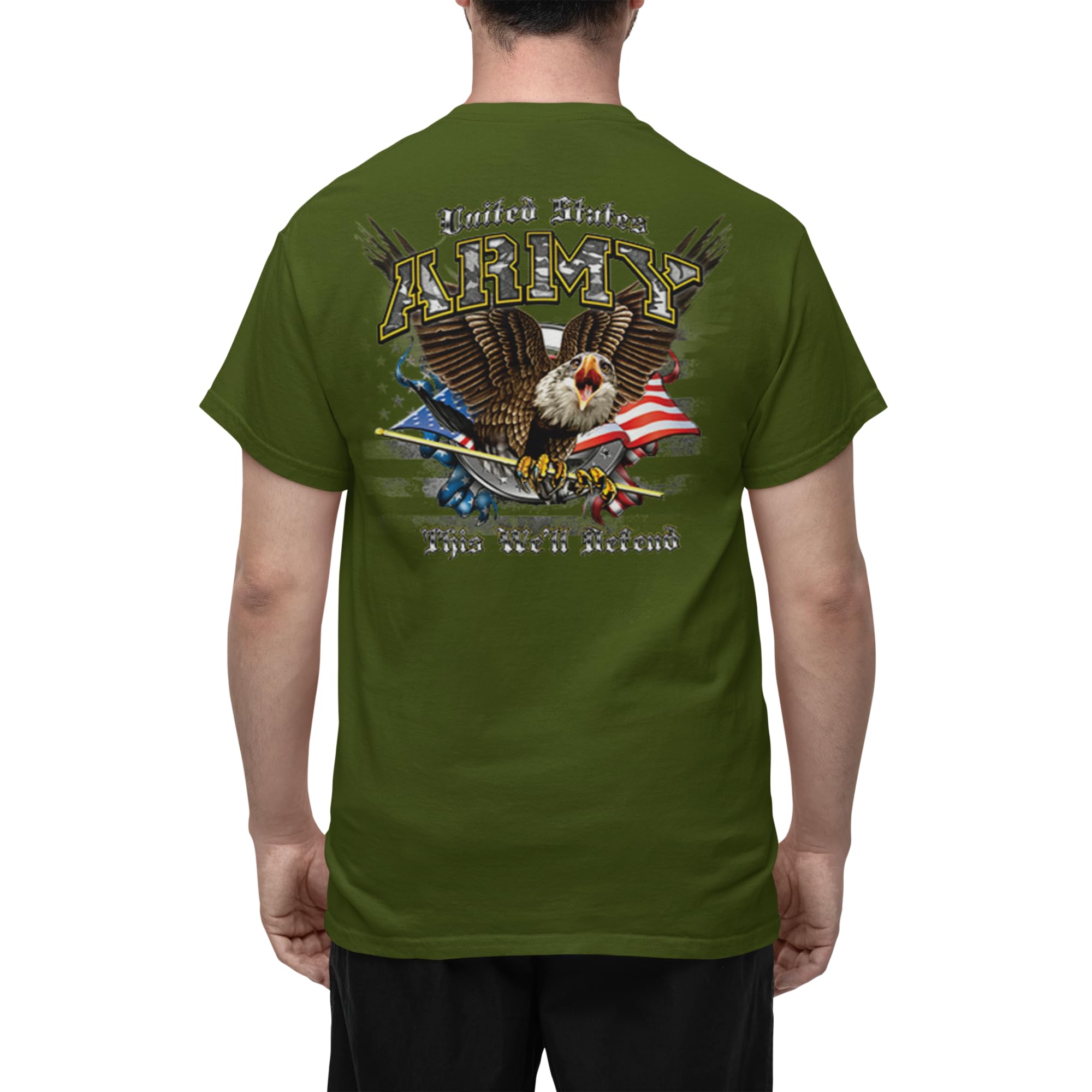 US Army This We'll Defend T-Shirt Army Logo Shirts Front and Back Tees