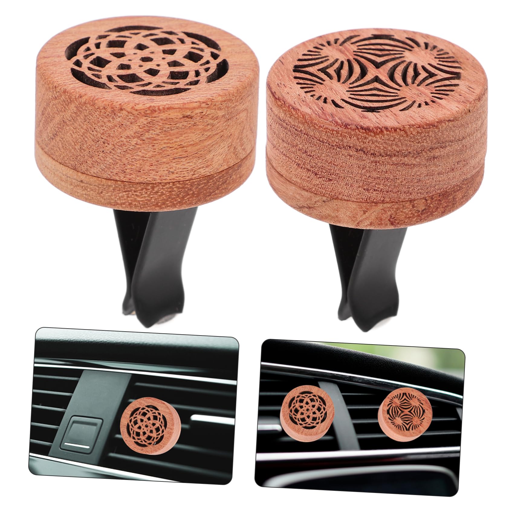 iplusmile 8 Stk Luftauslass-Diffusor-Clip Autos eine Armatur Autoerfrischer-Clips Zubehör für Autoentlüftungen auto lüftungsclips dekoration automatische Entlüftungsclips Holz