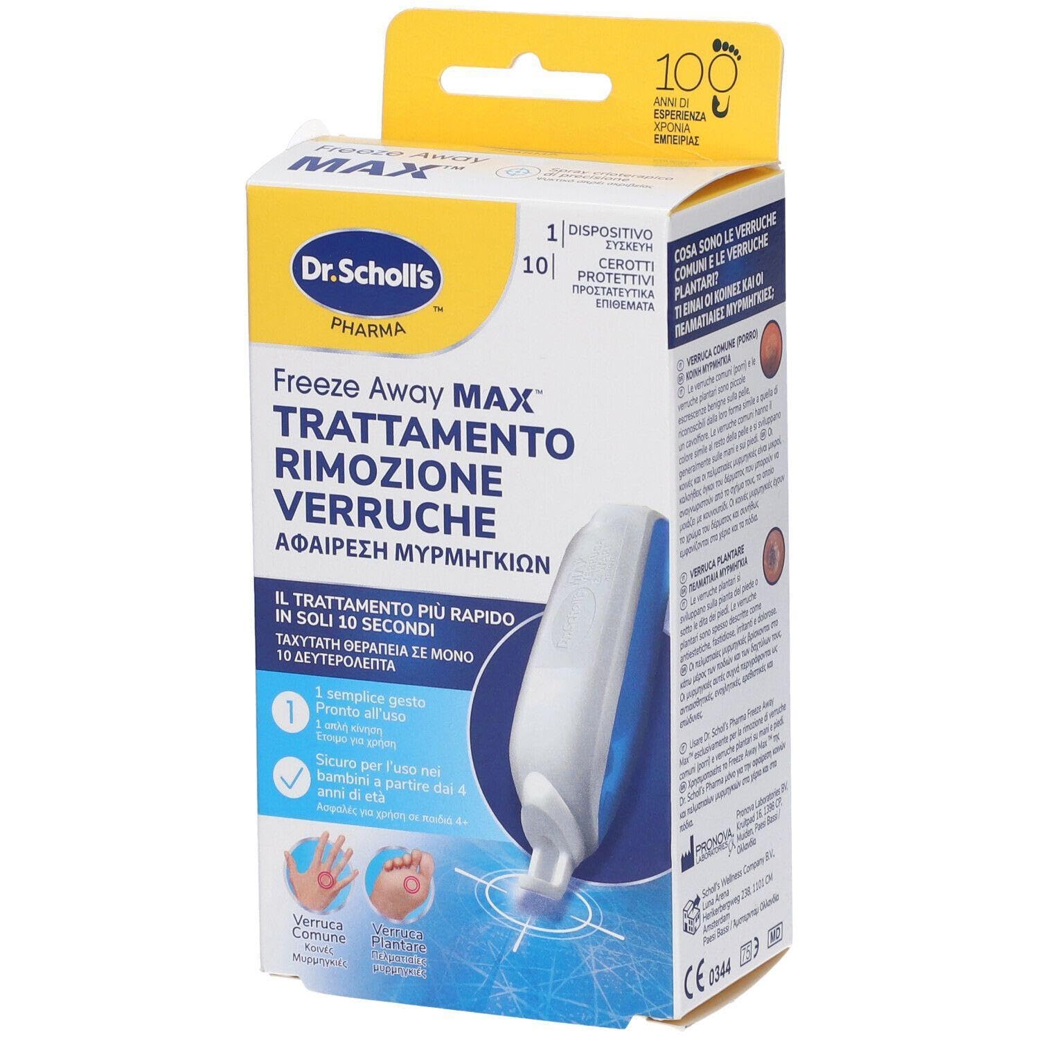 Dr. Scholl's Freeze Away Max Spray per la Rimozione di Verruche e Porri