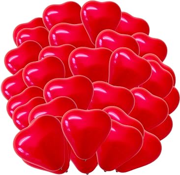 Heart Shape Balloons Romantic Baloon Valentines Gift Birthday Wedding Party Red Pack of 25