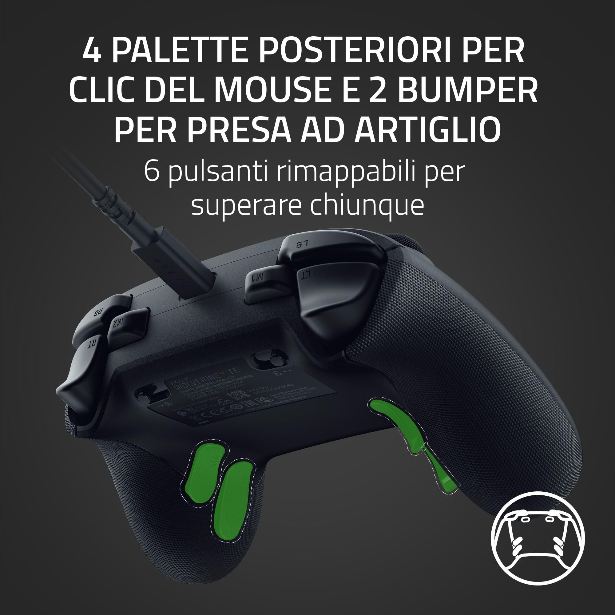 Razer Wolverine V3 Tournament Edition Controller cablato per Xbox X|S e PC Nero