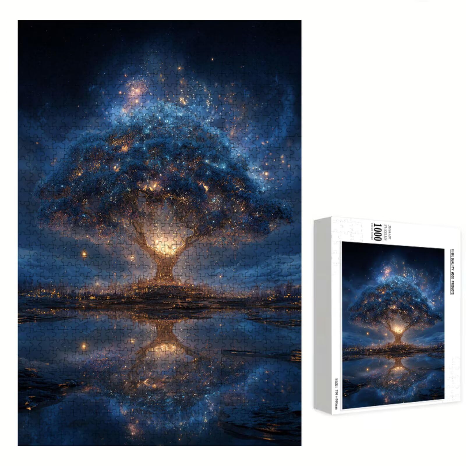 Puzzle 1500 Piezas Adultos Sueño & Árbol, Rompecabezas con Letras Traseras y Póster, Pasatiempo Antiestrés, Decoración de Pared, Regalo Decorar Mujer Hombre 87 x 57 cm (14 Años +) P3#1147