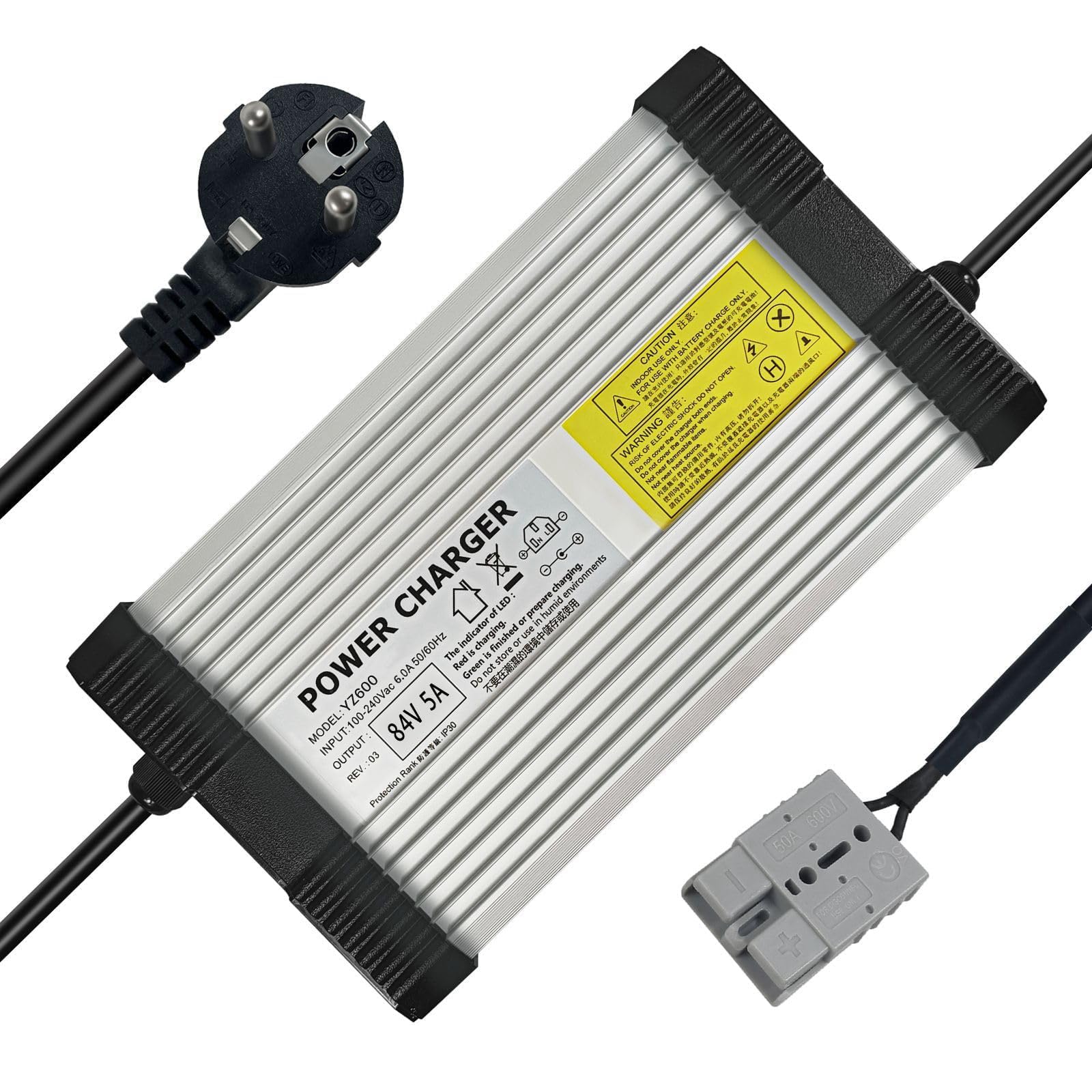 84V 5Amp Ltihium Battery Charger for 72v 20S Li-ion Battery with Anderson Connector for Health Care Equipment
