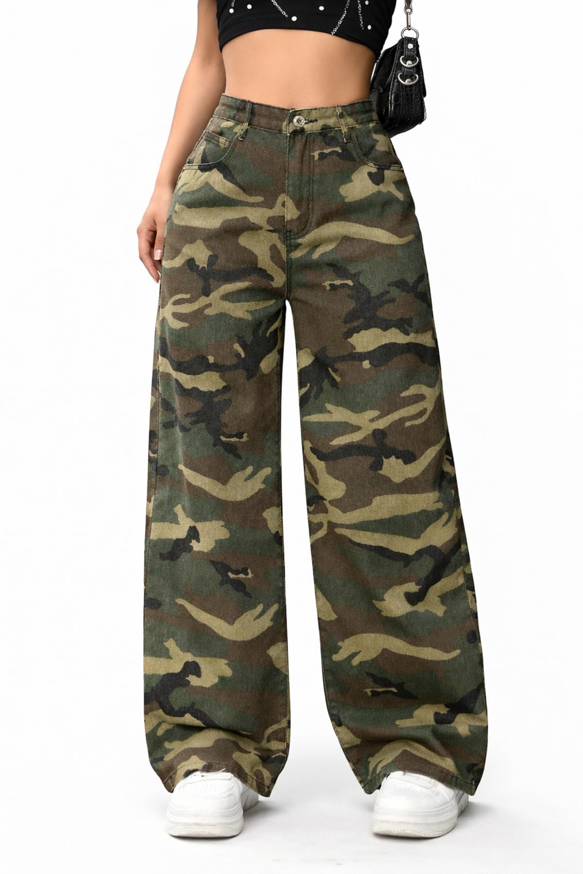 Women High Rise High Waist Stretchable Baggy Oversized Loose Fit Casual Wear Denim Jeans-image-31