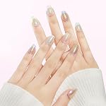 MIZHSE Nail Polish 15ml,Glitter Quick Dry Aurora Pink Nail Polish | Large Volume Air Fast Drying Lacquer and Long Lasting Nail Art Manicure Home DIY Gifts for Women
