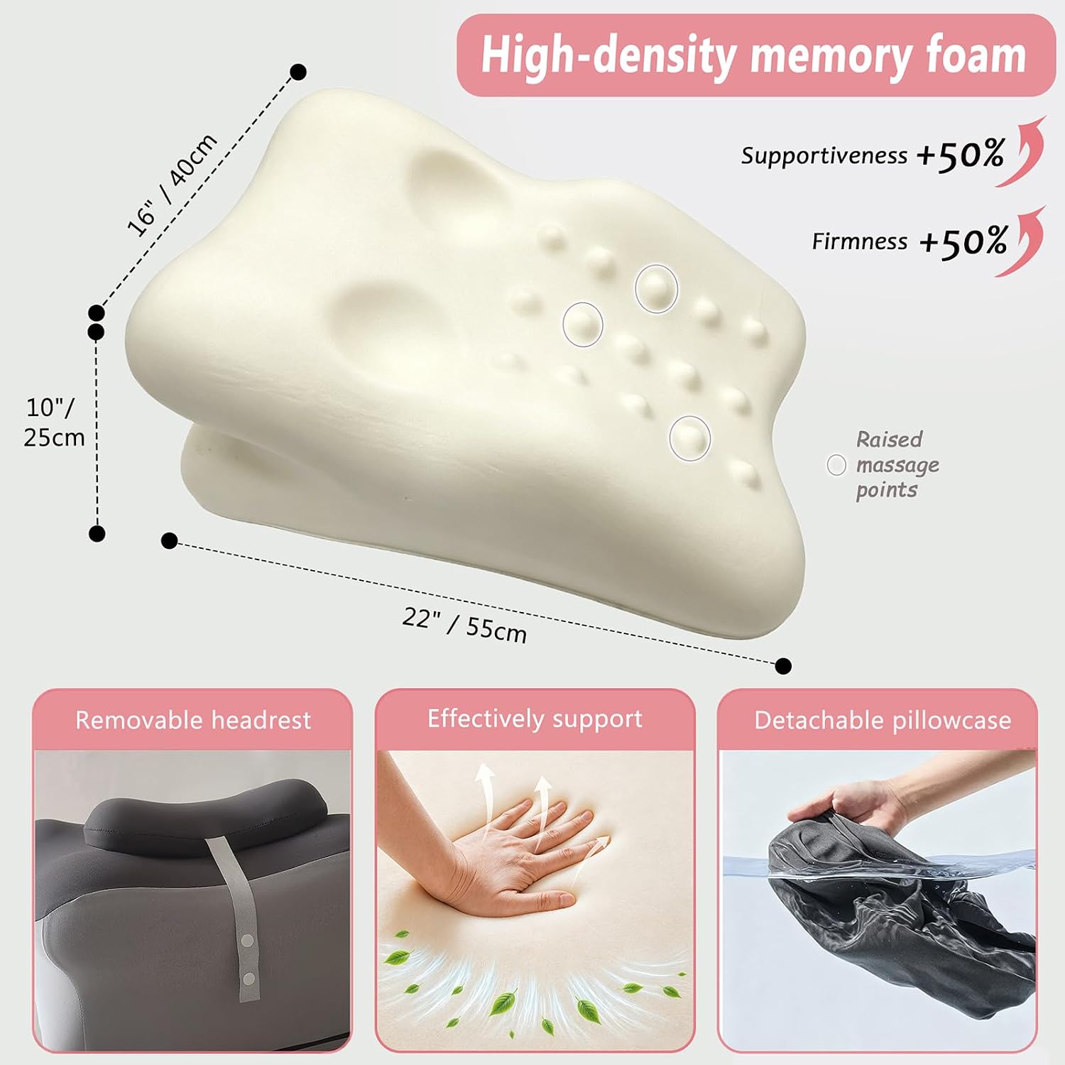 Sex Support Pillow for Couples Intimacy, Wedge Memory Foam Position Pillow, Ergonomic Lumbar Back Hip Leg Support Cushion Furniture for Bedroom Office, Gray