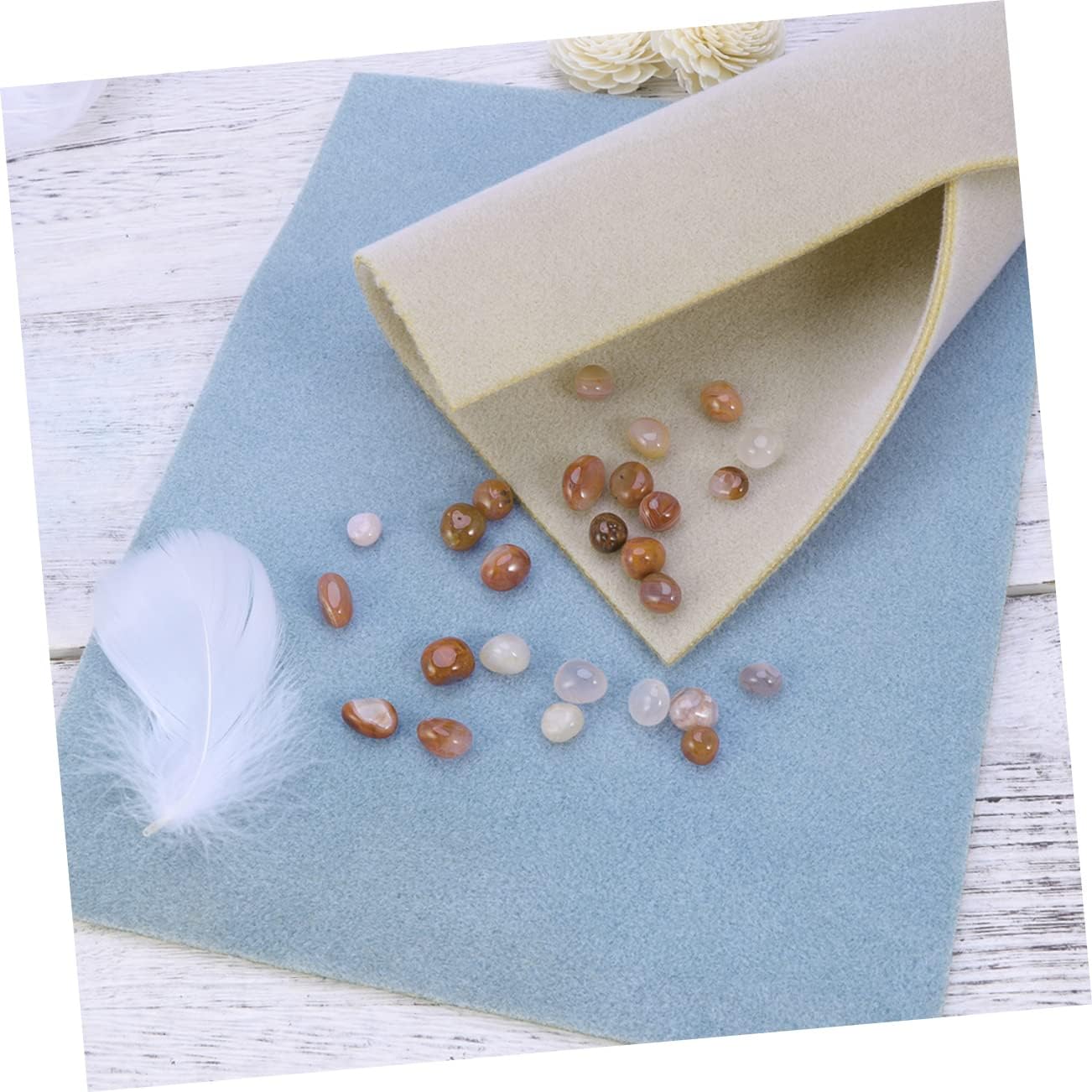STOBOK 12pcs Non- Bead Mats for Jewelry Making - Jewelry Accessories Random Color Lightweight Washable Flocking Sponge Material for Easy Beading