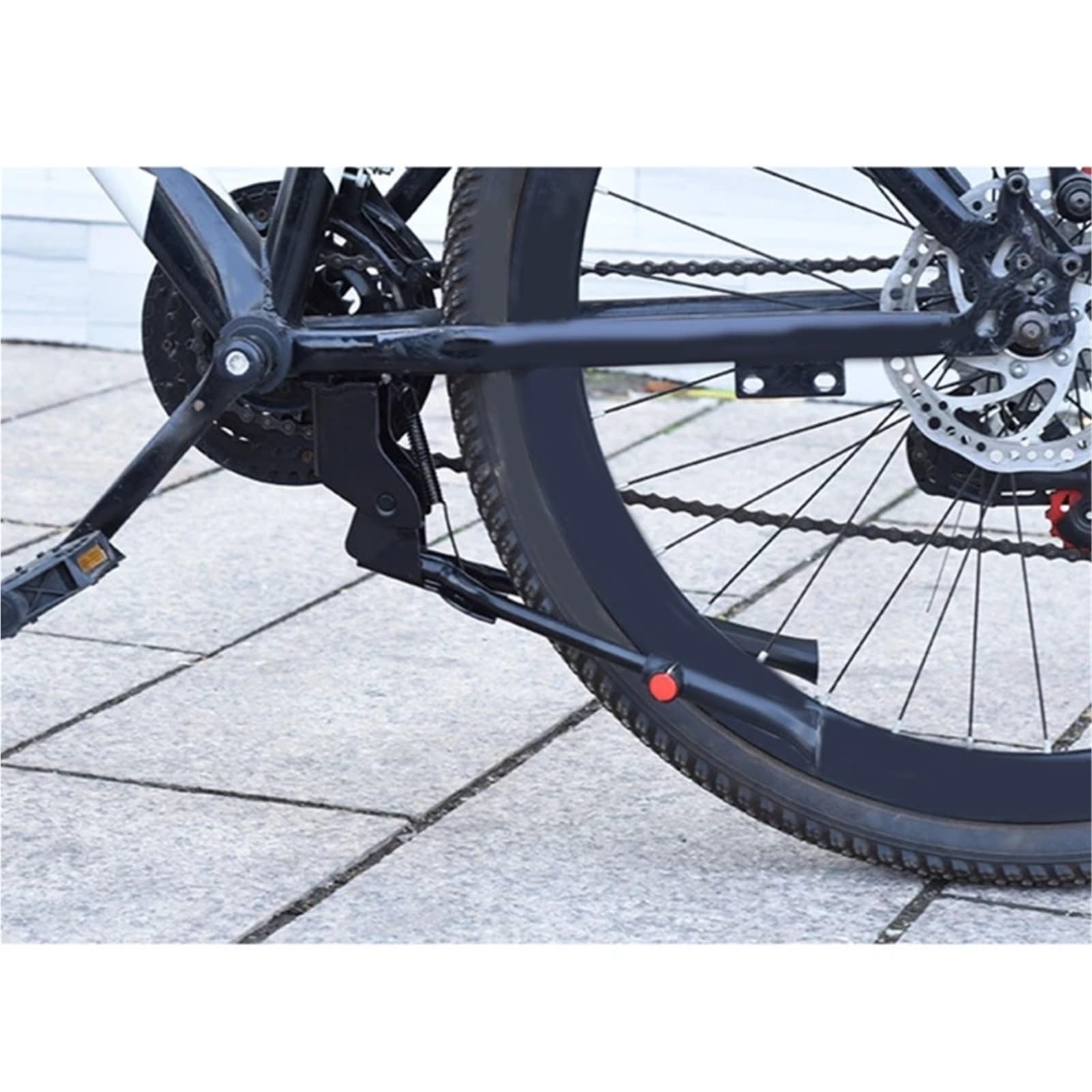 Caballete De Bicicleta Soporte de Bicicleta de Doble Pierna, Soporte Ajustable for Bicicleta, Soporte de Acero for Bicicletas de 24, 26, 27,5 y 29 Pulgadas para Apoyar A Las Bicicletas
