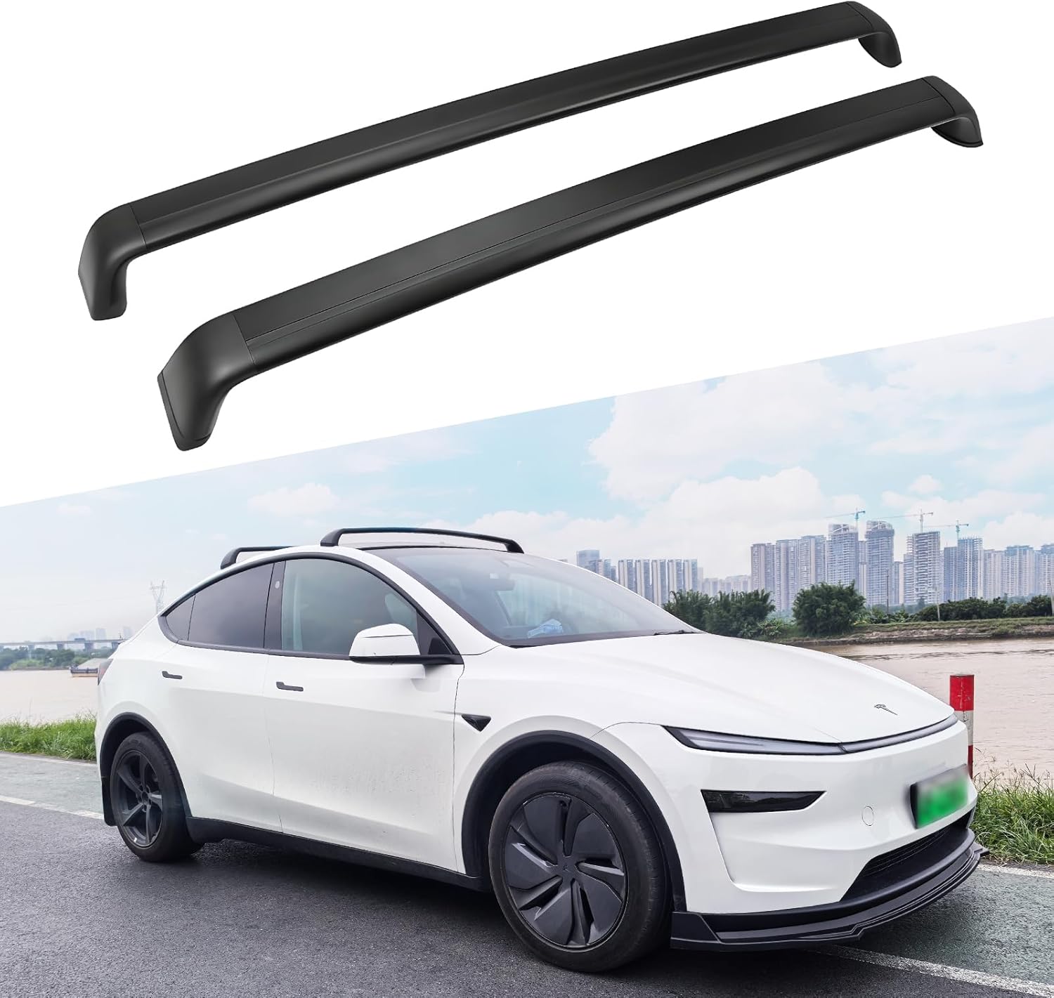 for Tesla Model Y Juniper Roof Rack Luggage Cargo Carrier 2026 2025 Aluminum Cross Bar for Model Y 2024-2021 Auto Exterior Accessories