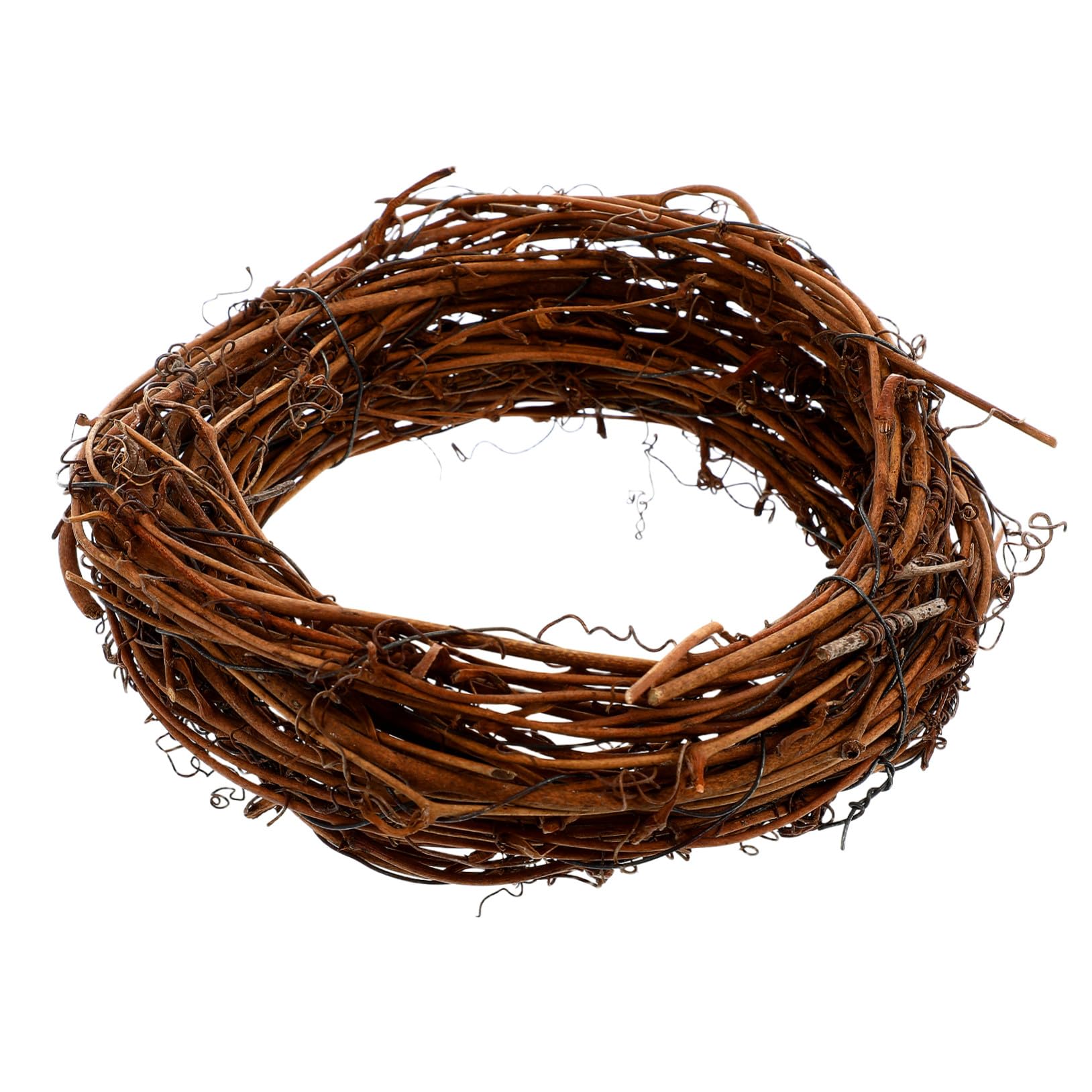 Couronne de Noël en rotin marron à personnaliser, décoration Toyvian