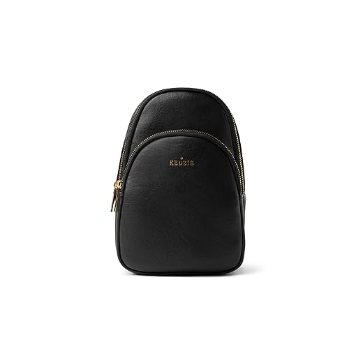 KEDZIE Sunset Sling Bag in Soft Vegan Leather Crossbody Bag Cell Phone Purse Fanny Bag Packs for Women Teen Girls - Red