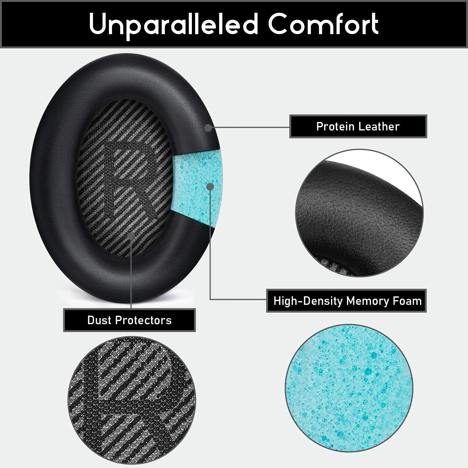 BINGLE Almohadillas De Repuesto Para Auriculares Bose