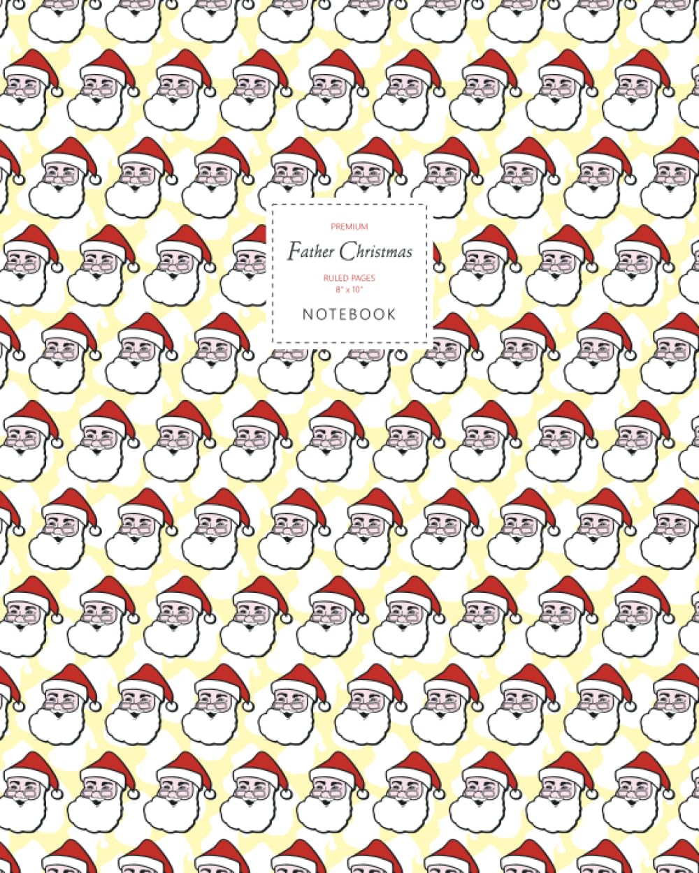 Father Christmas Notebook, Ruled Pages, 8x10