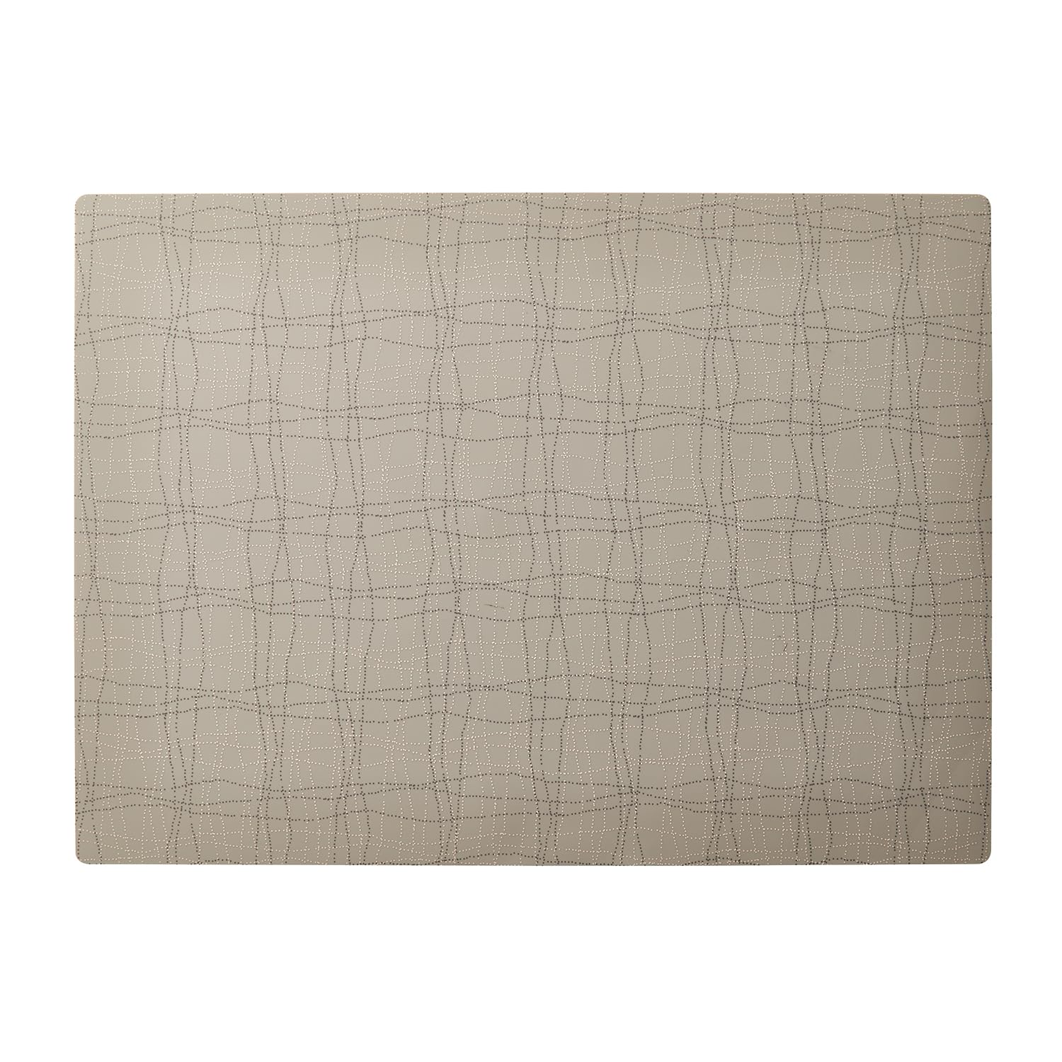 APS 60584 Place Mat Washable Stain-Resistant and Non-Slip 45 x 33 cm Silicone Beige, Dark Beige