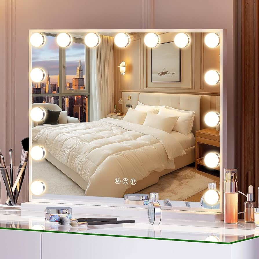 Amazon.co.jp: FENCHILIN 女優ミラー ハリウッドミラー 化粧鏡