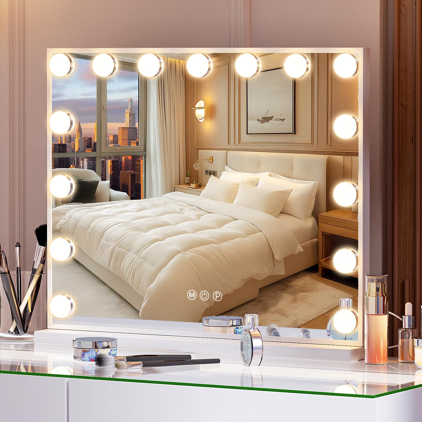 Amazon.co.jp: FENCHILIN 女優ミラー ハリウッドミラー 化粧鏡