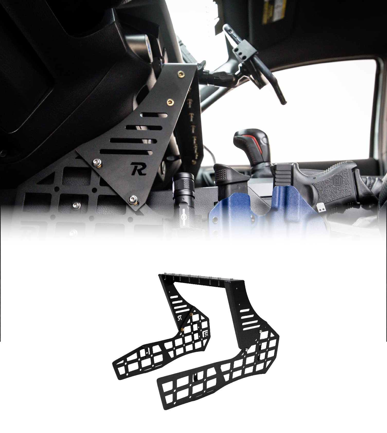 Rago Fabrication Center Console Modular Storage Panels for 2016-2023 Toyota Tacoma 3rd Gen | Made in The USA | Pickup Truck Accessories