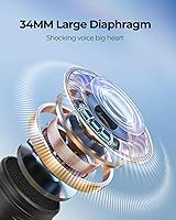 Vista 3 de ALPOWL Micrófonos inalámbricos, sistema de micrófono dinámico de metal con receptor recargable, duración de 50 horas, rango de 200 pies, micrófono