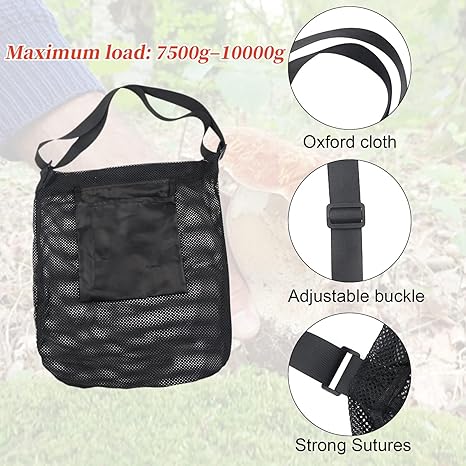 Borsa da caccia portatile per funghi Borsa per foraggiamento di funghi Sacchetto per foraggiamento all'aperto Sacchetto di raccolta per gli amanti della decorazione dei funghi Borsa da caccia ai