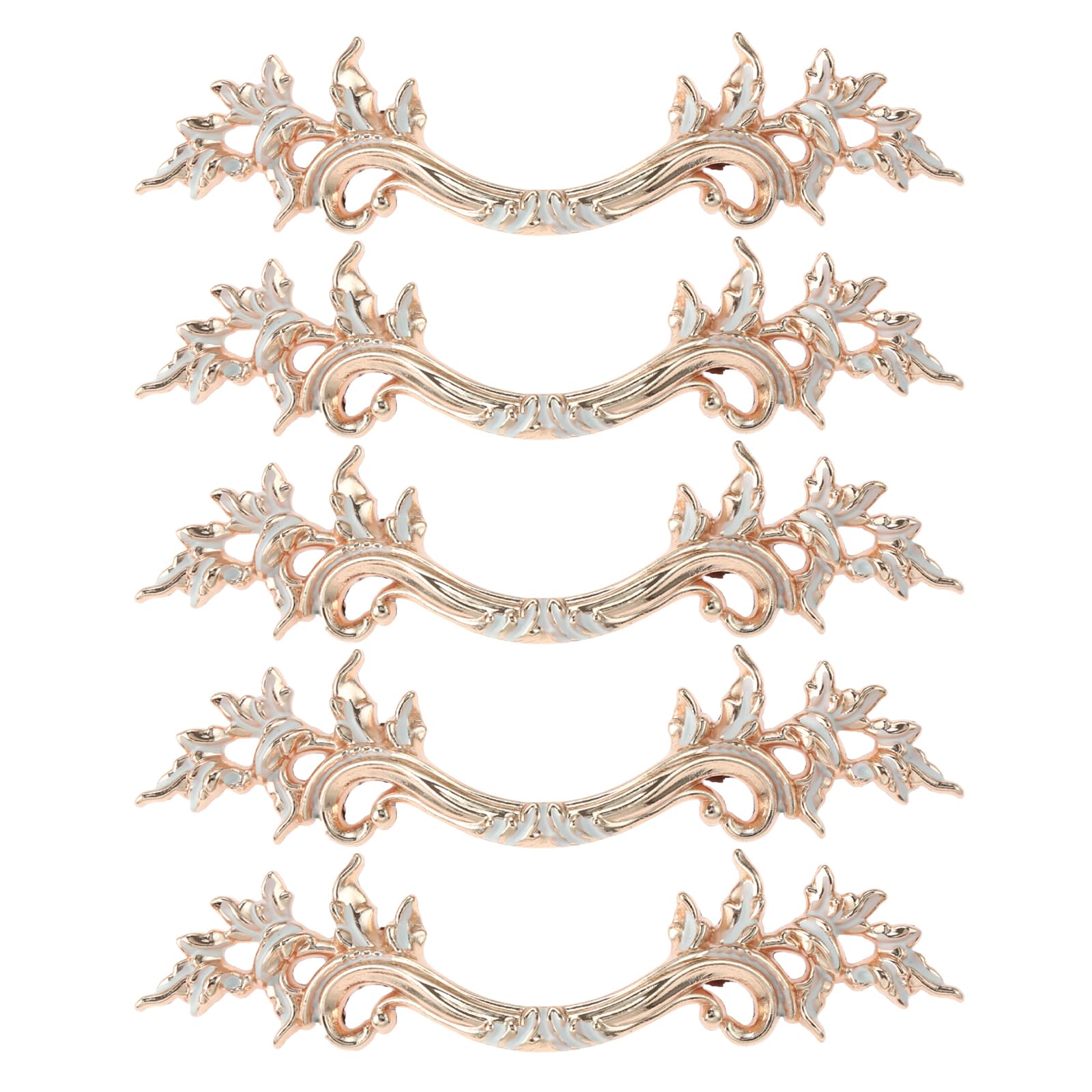 Mgoodoo 5Pcs Gold European Style Vintage Handles Pulls for Cabinet Door Dresser Cupboard Closet Drawer Furniture