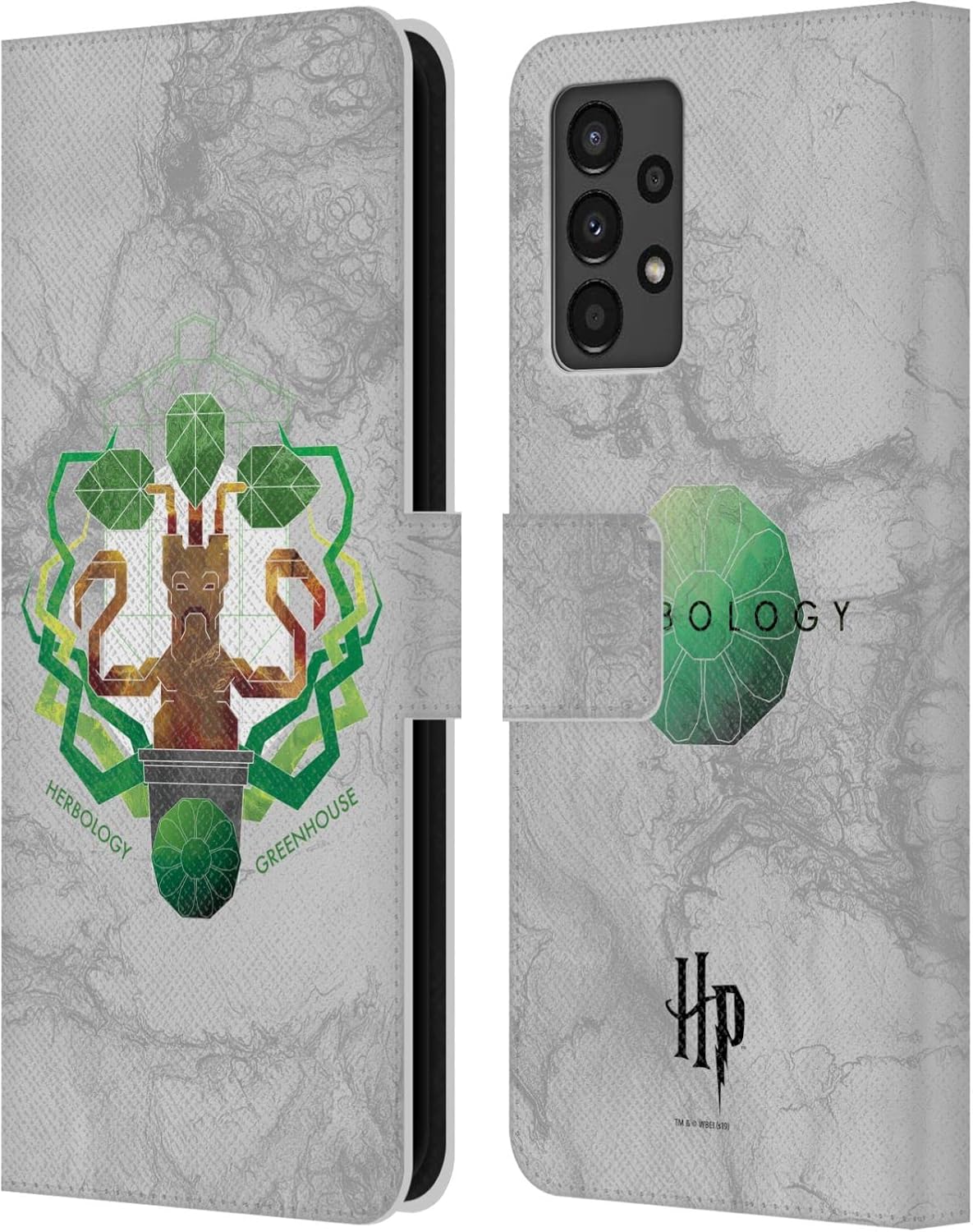 Head Case Designs Officially Licensed Harry Potter Slytherin Deathly Hallows IV Leather Wallet Case Compatible with Samsung Galaxy A13 (2022)