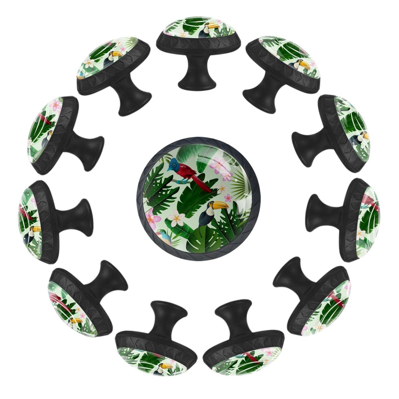 Boutons de tiroir vert tropical 35 mm pour décorer une crèche ou salle de jeux
