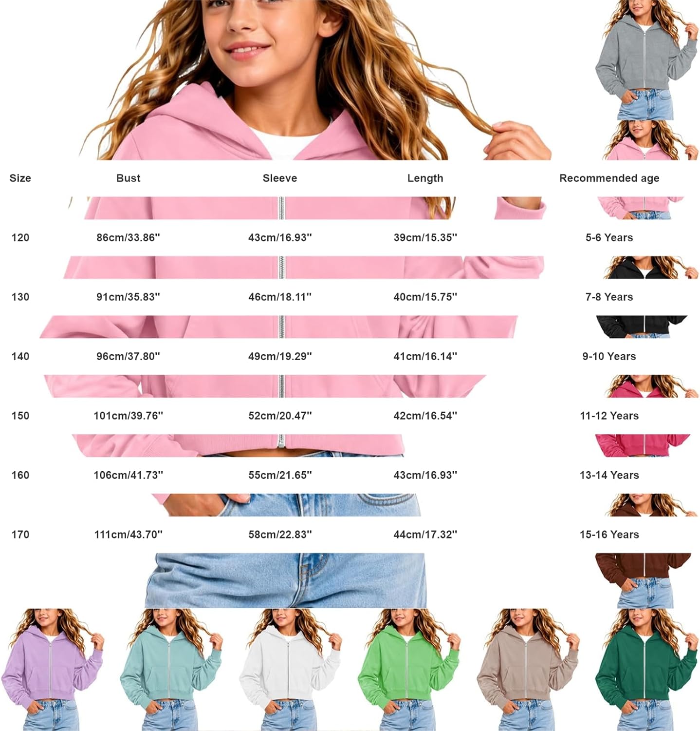 Girls Oversized Hoodies Pullover Sweatshirts Kids Fashion Casual Outfits Fall Winter Clothes