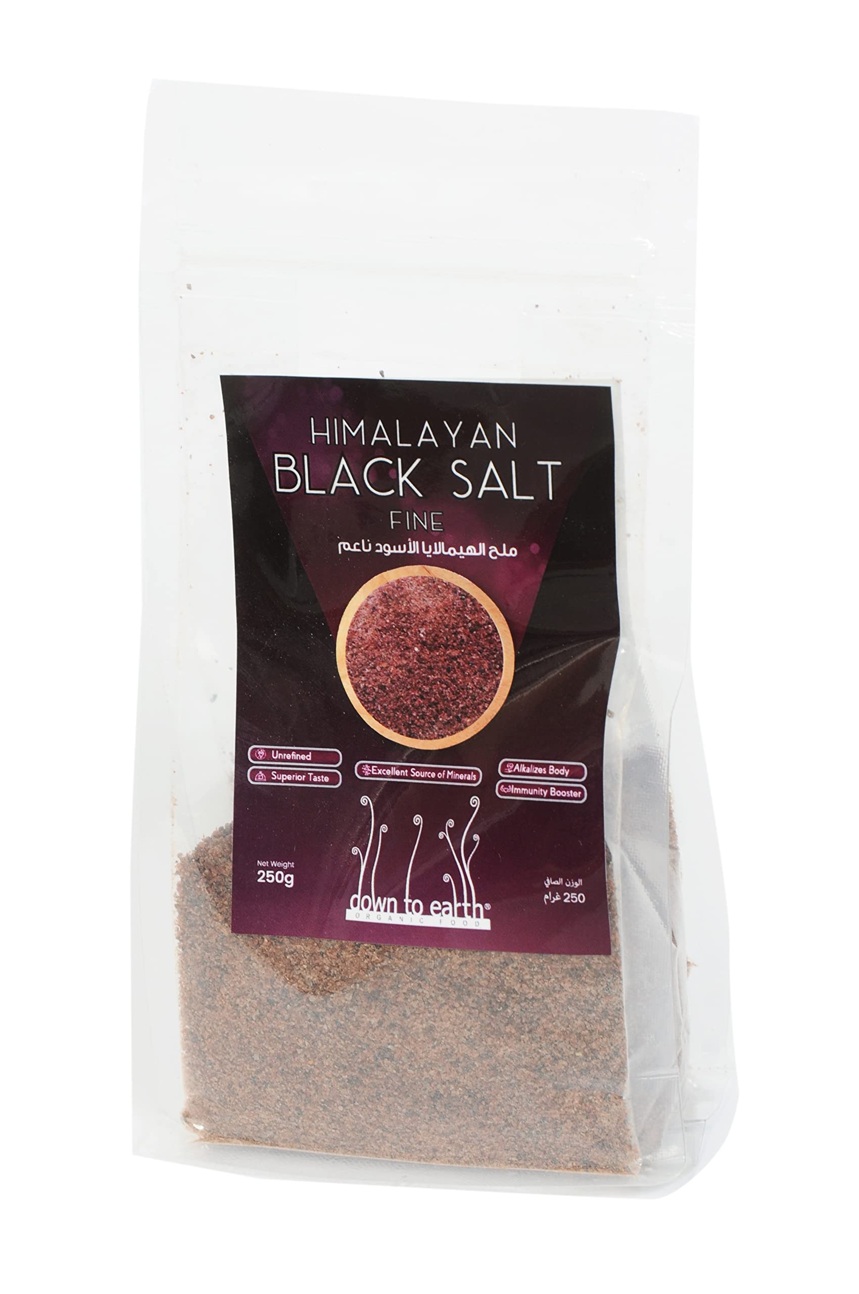 down to earth Organic Food Himalayan Black Salt Fine 250g