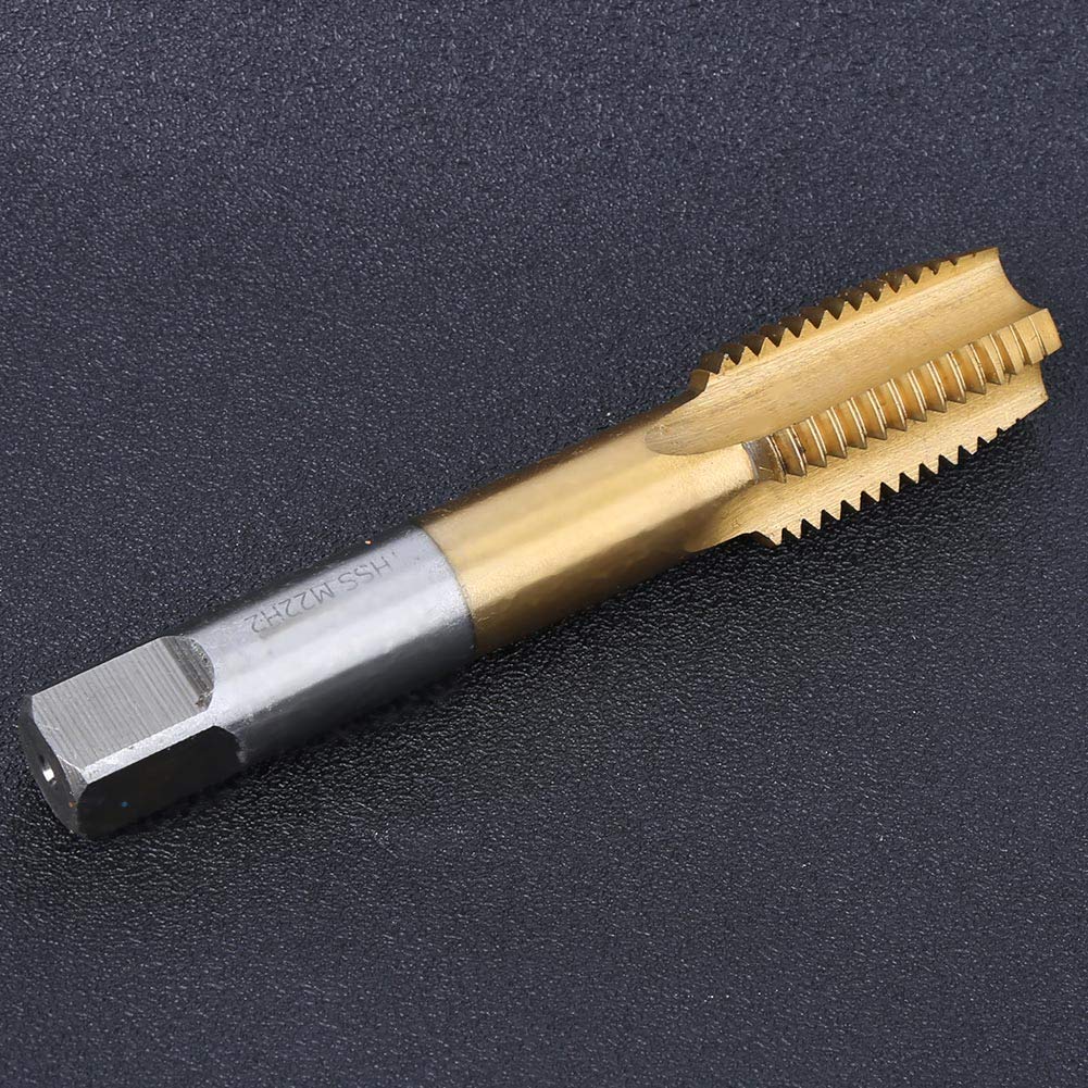 Punta de grifo de flauta recta que contiene cobalto para máquina Herramientas de broca de acero de alta velocidad M22 para procesamiento de acero inoxidable oro y plata 22 mm 0,9