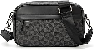 XIKIBEA Crossbody Bag for Mens, Men's commuter shoulder bag, Travel bag Work Business Small men's satchel