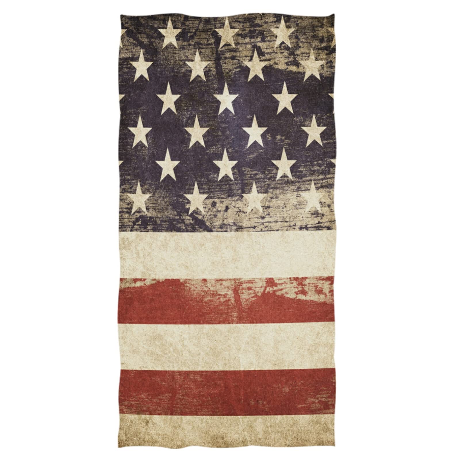 Pfrewn Patriotic Hand Towels Retro Vintage American USA Flag Bath Towel Soft Absorbent Stars and Stripes Bathroom Towel Memorial Day 4th of July Decorations