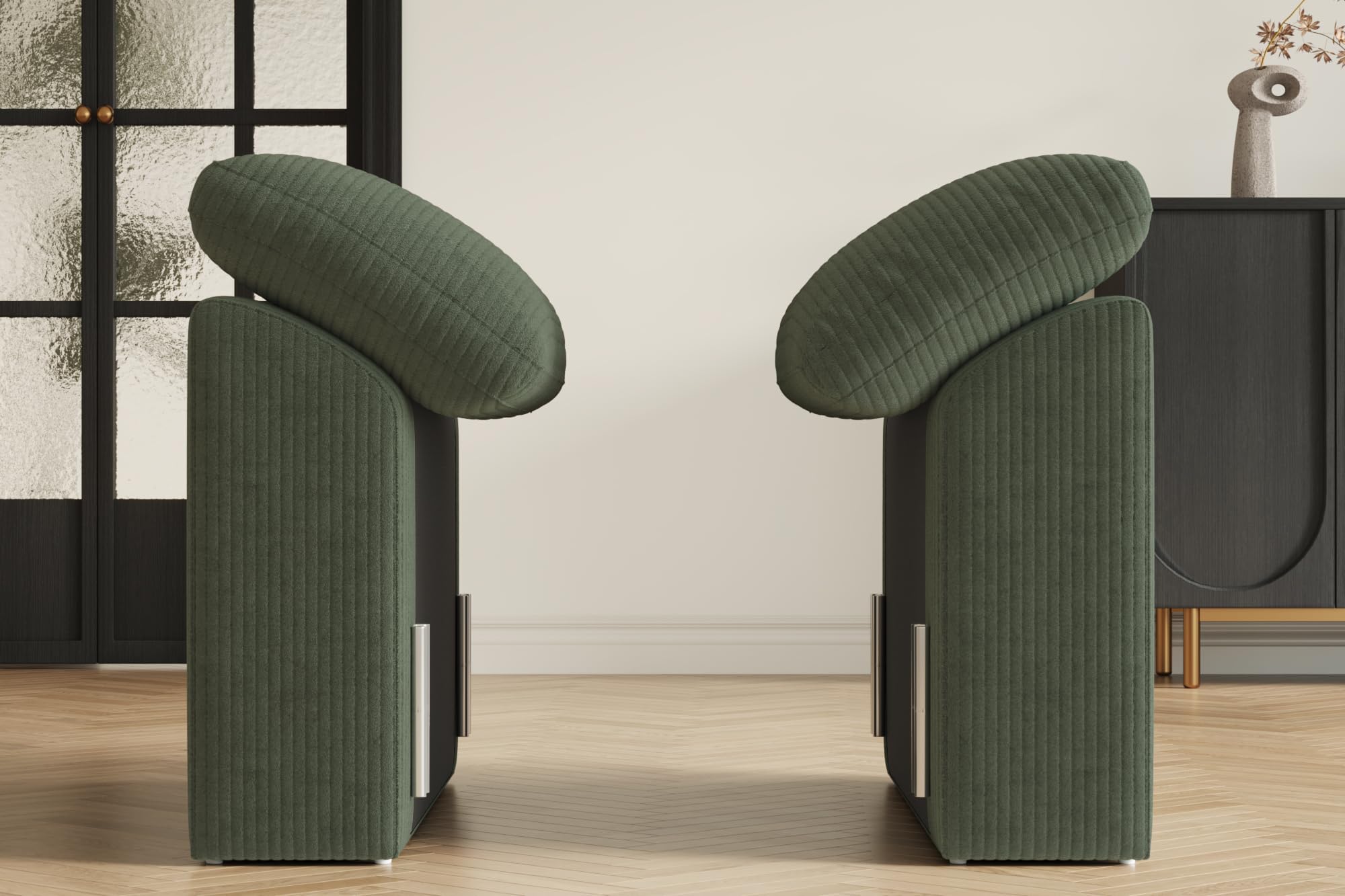 EASE MOOSE Armrest Accessories Module for Corduroy Modular Sectional Sofa,Green