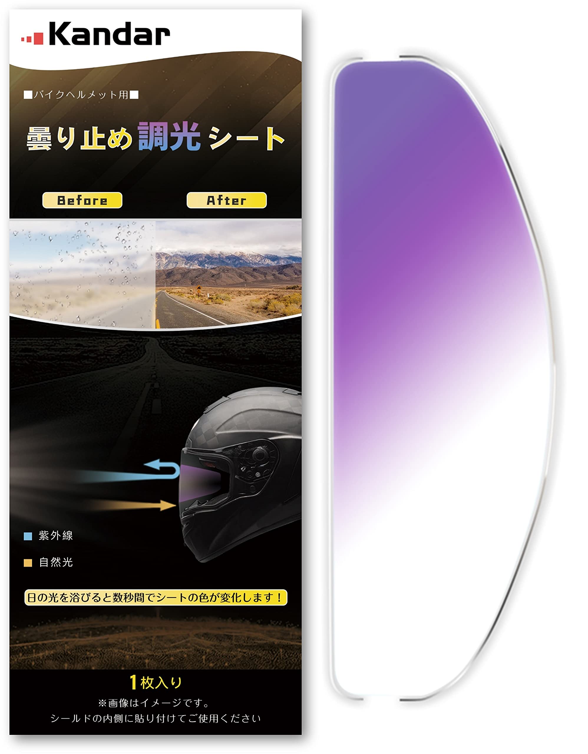 くもり止めシート ヘルメット 【調光】 機能付き 偏光 バイク ピンロックシート…