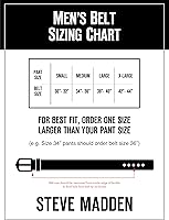 Vista 6 de Steve Madden Cinturón de cuero reversible para hombre casual todos los días