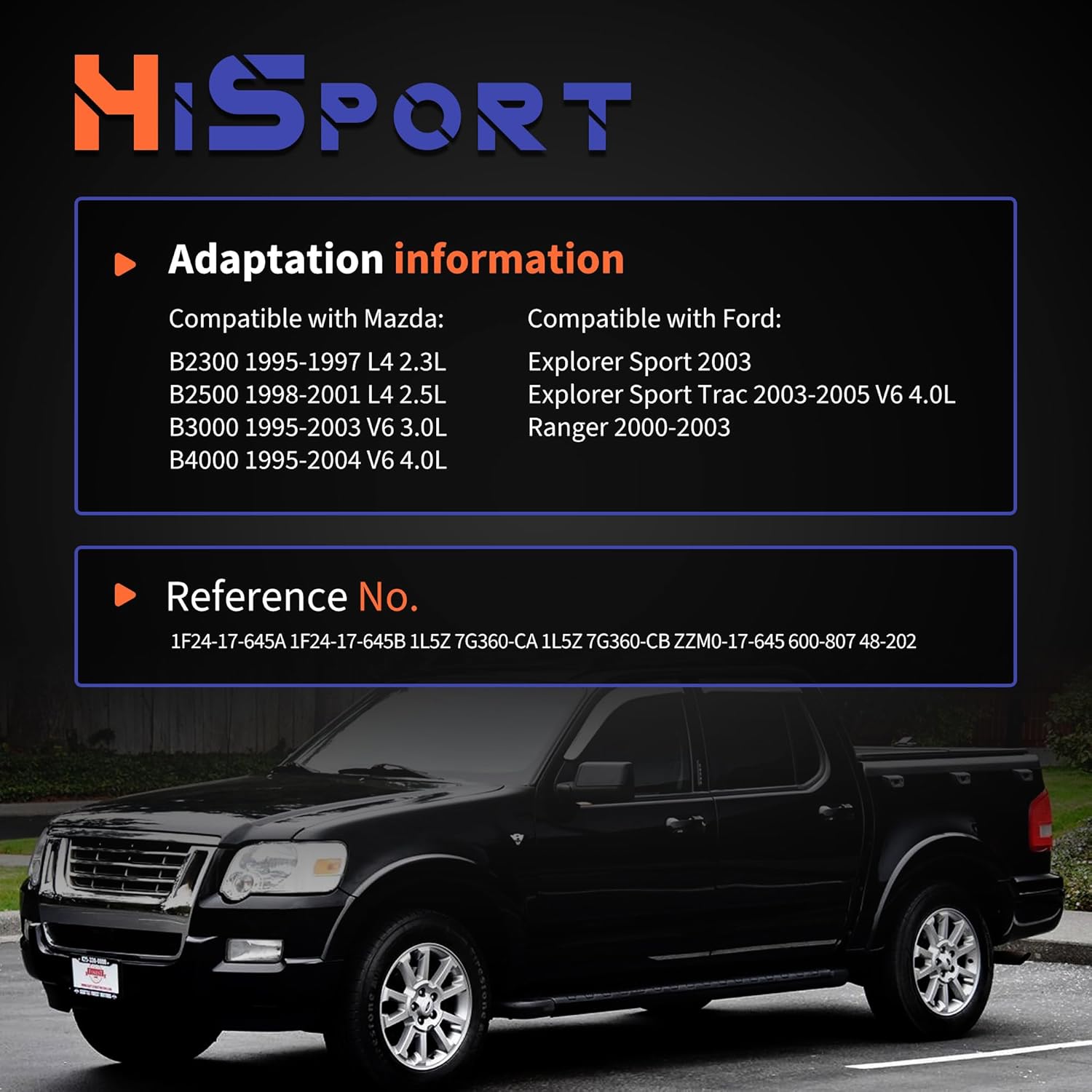 HiSport 600-807 Transfer Case Motor - Compatible with Mazda B2300 1995-1997 B2500 1998-2001 B3000 1995-2003 B4000 1995-2004 Compatible with Ford Explorer Sport 2003 Explorer Sport Trac 2003-2005