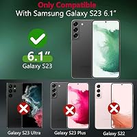 MONASAY Samsung Galaxy S23 5G Bőr Flip Tok - Rózsaszín, Kártyatartóval, Állvánnyal, Mágneses Záródással, Ütésálló Védőtok, Képernyővédő Fóli 2