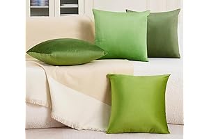 Green Velvet Throw Pillows (Set of 4)