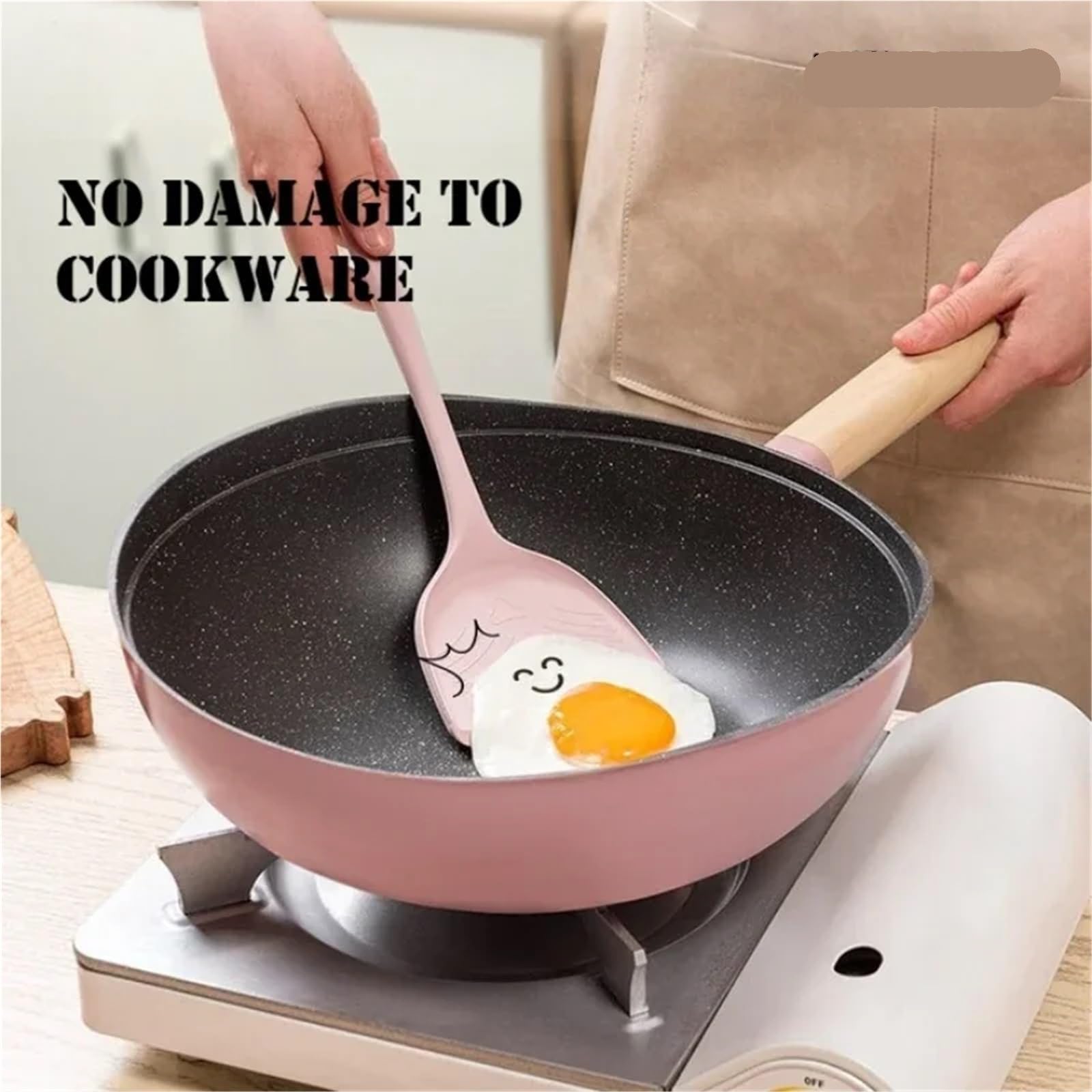 Set di utensili da cucina in silicone Spatola in silicone 3 pezzi/set speciale for padelle antiaderenti cucchiaio da cucina for uso alimentare padella for domestico(3pcs set)