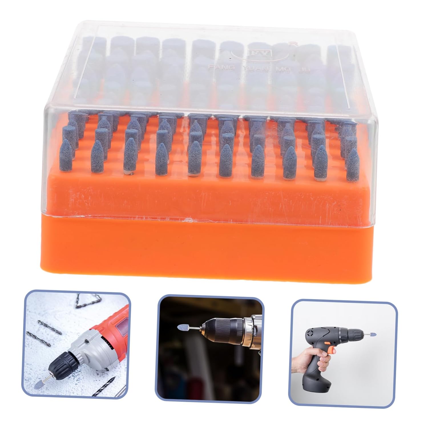 STOBAZA 100pcs Grinding Wheel Versatile Mounted Points Abrasive Bits for More Compatible Rotary Tools and Electric Drills