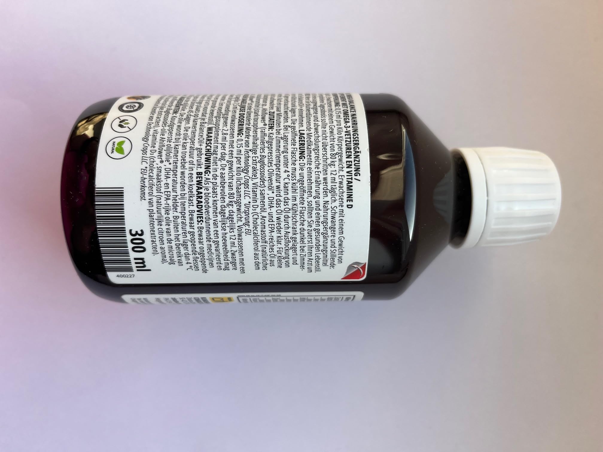 ZinZino BalanceOil+ Wegański olej z alg z Omega-3 3046 mg, Omega-9, Witamina D3, Tokoferol, DHA, EPA z olejem z nasion nawrotu polnego Ahiflowe, 300 ml