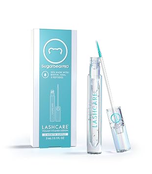 مصل فيتامين SugarbearPRO LashCare مع الببتيدات MSM والبيوتين | تركيبة نباتية | إمداد لمدة 3 أشهر لرموش أكثر صحة وامتلاءً