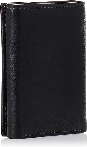Vista 2 de Timberland Men's Leather Trifold Wallet with ID Window Negro
