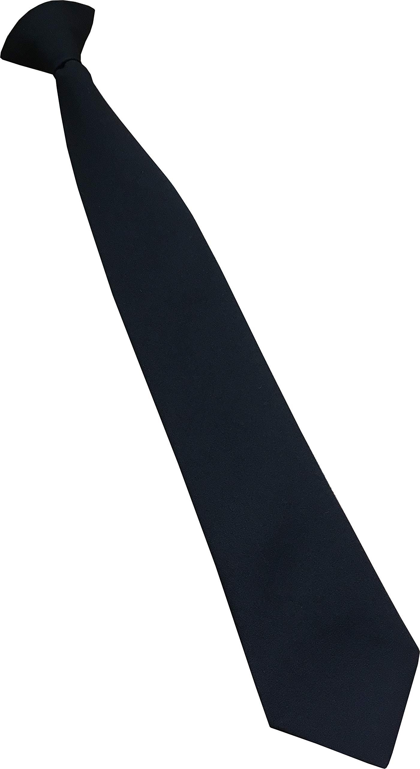 Great British Tie Club Kids Plain Black Clip-on Ties (2 sizes) (14 inch length (up to 10 years))