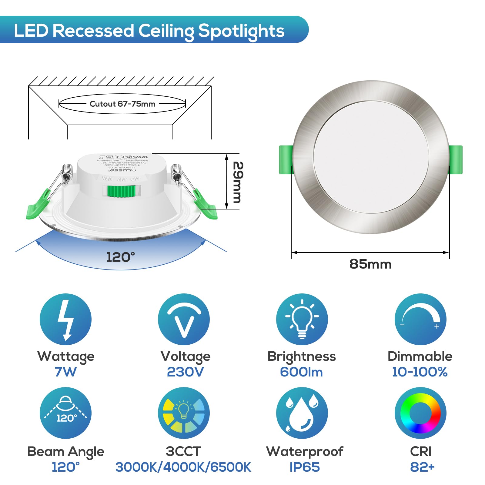 BRUMBERG BB35 LED inbouwspot niet dimbaar wit | Lampen24.nl