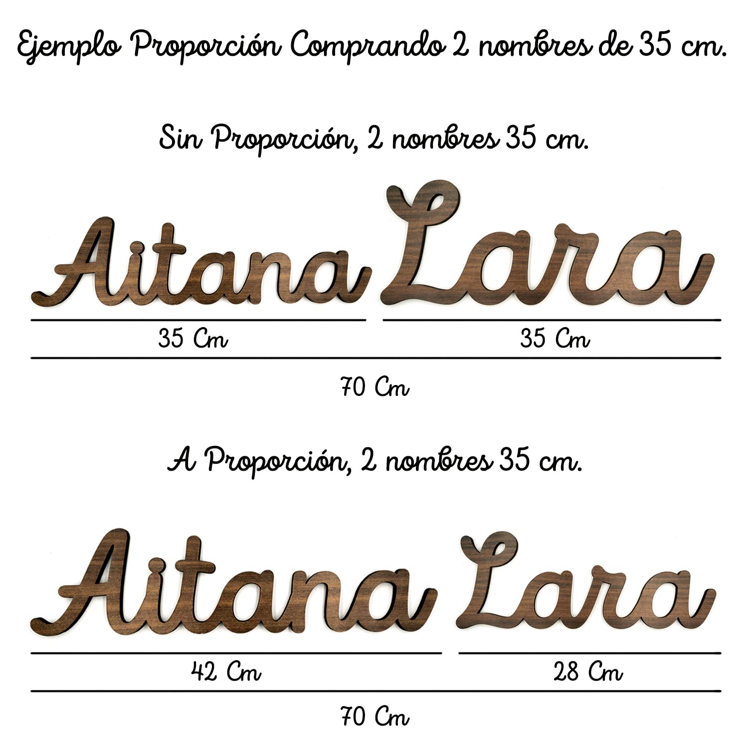 Nombre Madera Personalizado - Decoración Habitación Bebe Niño Niña - Regalo Original Nacimiento Bodas Bautizo Comunión Baby Shower Aniversario - Colgar de Pared Puerta - Niños Niñas Bebés