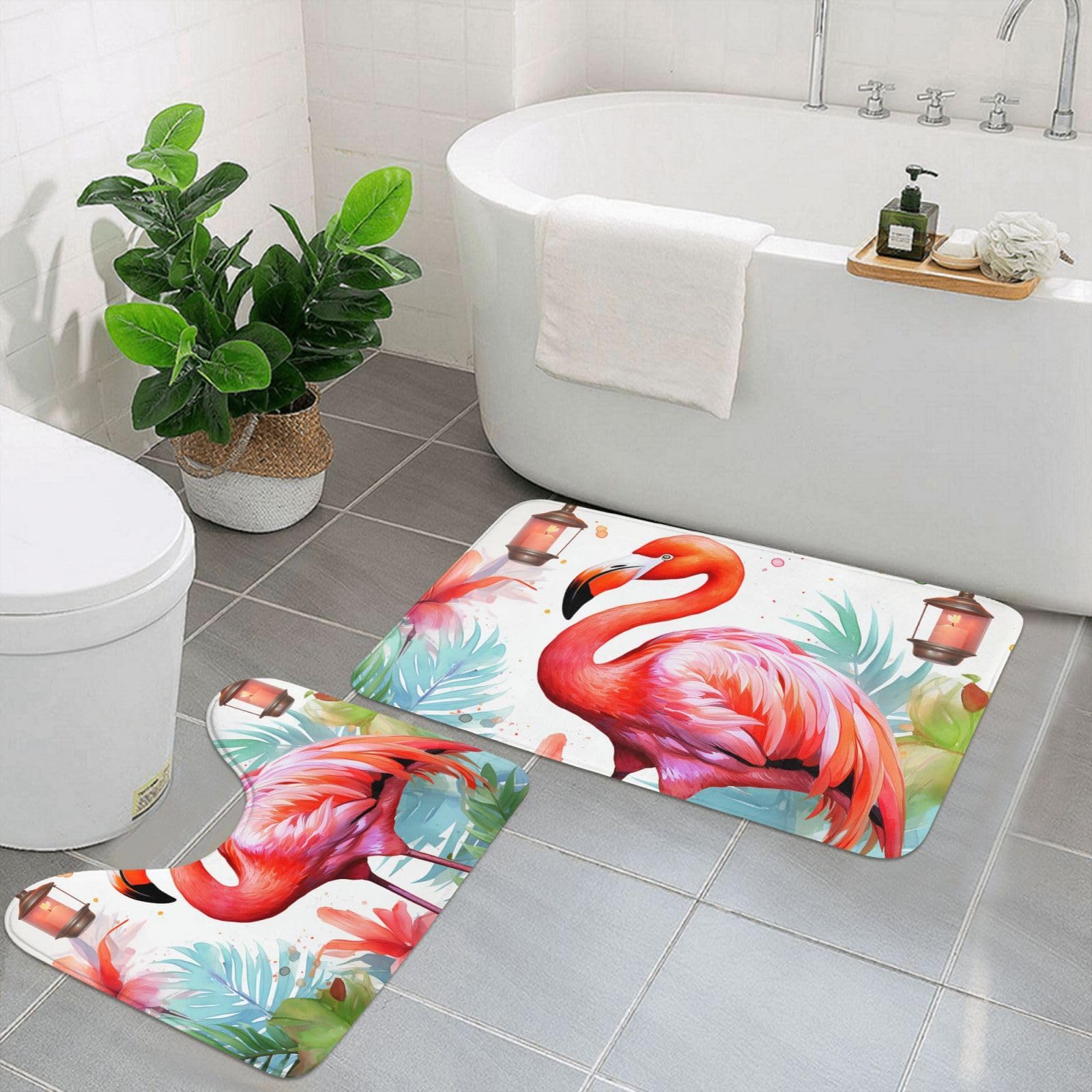 Tapis de bain antidérapant U absorbant pour sécuriser et sécher la salle de bain