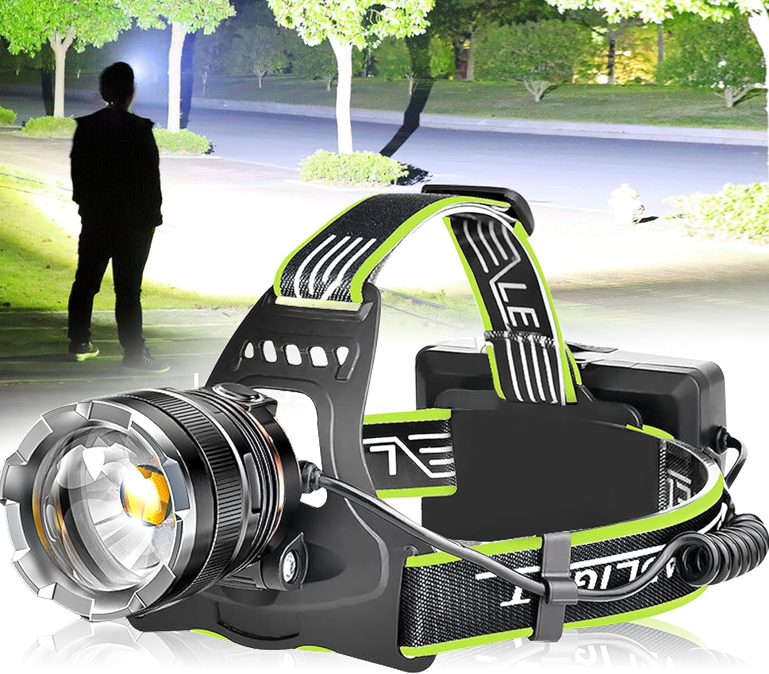TININ Stirnlampe LED Wiederaufladbar – 100.000 Lumen, Sensor-Modus, 5 Lichtmodi, IPX7 Wasserdicht, Ideal Für Camping & Angeln TININ Stirnlampe LED Wiederaufladbar – 100.000 Lumen, Sensor-Modus, 5 Lichtmodi, IPX7 Wasserdicht, Ideal Für Camping & Angeln