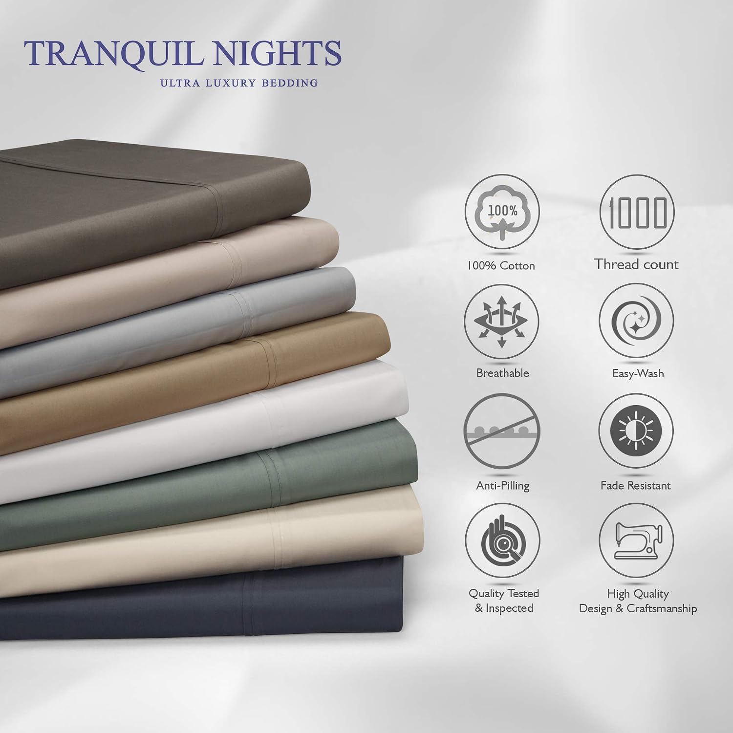 Review Discount TRANQUIL NIGHTS 1000 Thread Count Full Size Cotton Sheet Set, Taupe - 4 Piece 100% Supima Cotton Sheets - Soft, Silky & Luxurious Sateen Weave, Fits Mattress Up to 20 inches Deep Pocket Lowest Price TRANQUIL NIGHTS 1000 Thread Count Full Size Cotton Sheet Set, Taupe - 4 Piece 100% Supima Cotton Sheets - Soft, Silky & Luxurious Sateen Weave, Fits Mattress Up to 20 inches Deep Pocket